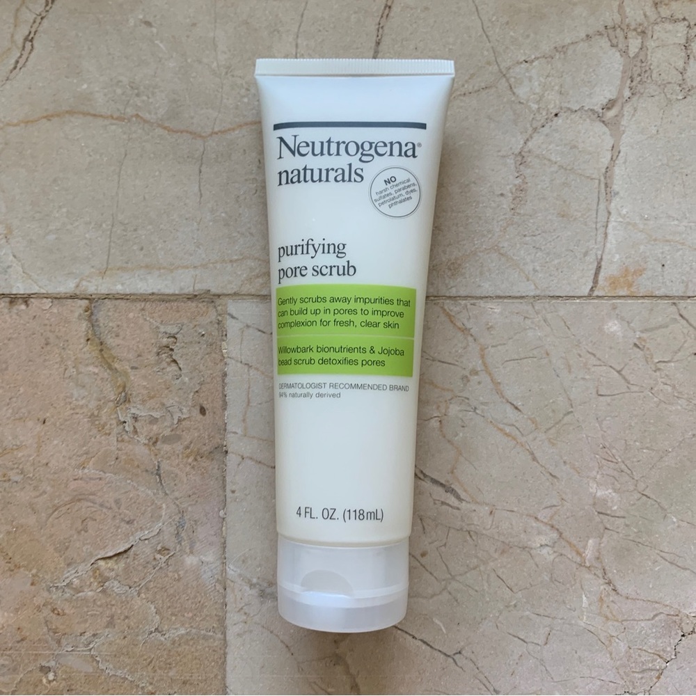Neutrogena Naturals Purifying Pore Face Scrub Wash Tube 4 Oz